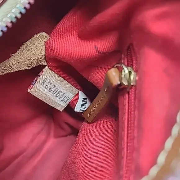 VTG Dooney & Bourke Logo Graffiti Pochette rainbow purse handbag 10" X 7" - Picture 7 of 10